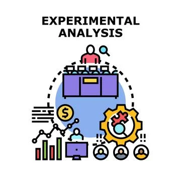Experimental analysis process for data research and business development 库存插图