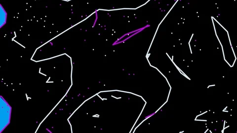 Experimental animation of acid-bright scribbles Stock Footage 169194280