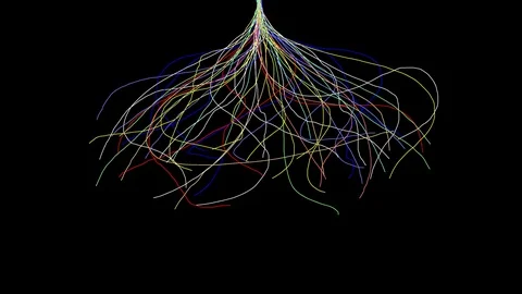 EXPERIMENTAL ANIMATION ART VIDEO (gravity no.23A) Stock Footage 75196806