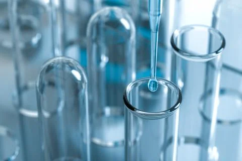 Experimental apparatus with an empty laboratory,white background,3d rendering Stockillustratie