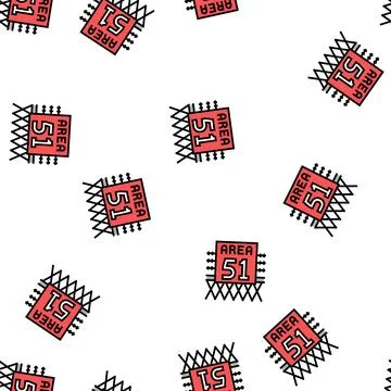 Experimental area 51 vector seamless pattern Stockillustratie