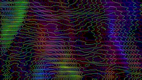 Experimental bright psychedelic lines and color gradient  pattern. Bright and co Video stock 235782950