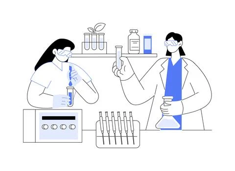 Experimental conditions setting abstract concept vector illustration. Stock Illustration