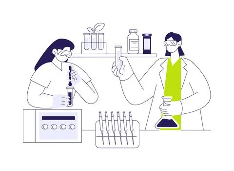 Experimental conditions setting abstract concept vector illustration. Stock Illustration
