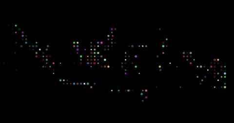 Experimental Digital Circles Create Indonesia Map Stock Footage 316214400
