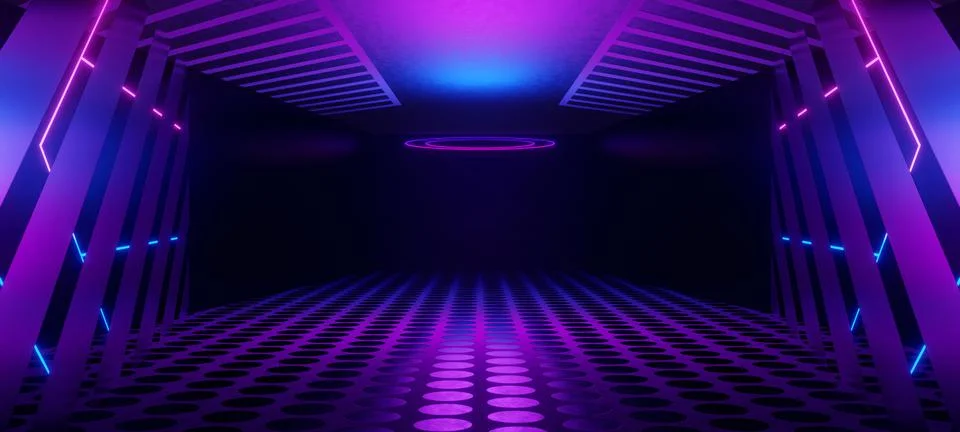 Experimental Metallic Cement Digital Technology Background Wonderful Glow Lig Stock Illustration