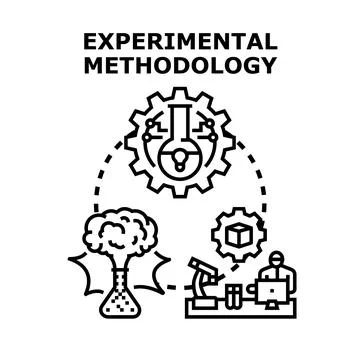 Experimental methodology process science research development Stock Illustration