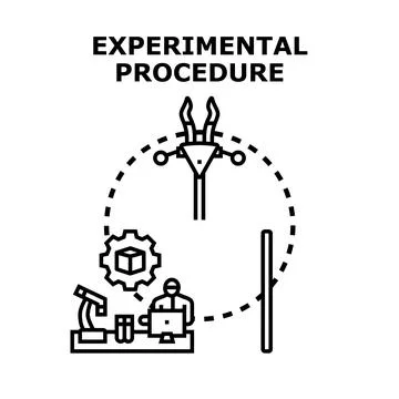 Experimental procedure with scientist researching new technology Stock Illustration