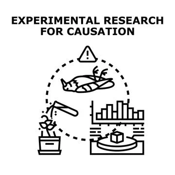 Experimental research for causation and environmental impact study Stock Illustration
