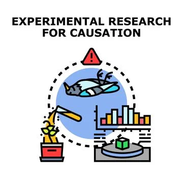 Experimental research for causation and environmental impact study Stock Illustration
