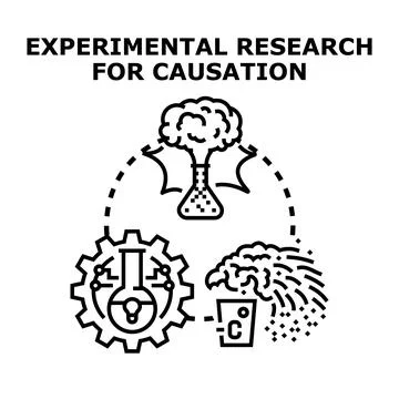 Experimental research for causation concept vector icon 스톡 일러스트