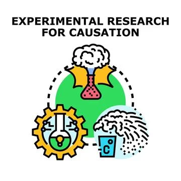 Experimental research for causation concept vector icon Stock Illustration