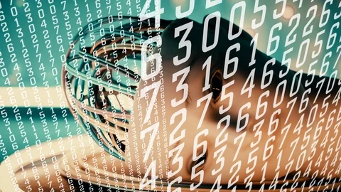 Experimental robotic head and future machine learning ai brain algorithm Stock Footage 99817824