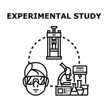 Experimental study process in science laboratory research Stock Illustration