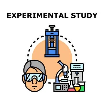 Experimental study process in science laboratory research Stock Illustration