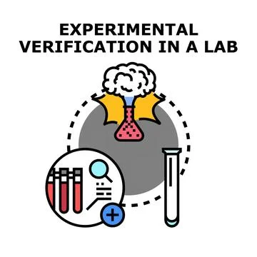 Experimental verification in laboratory scientific research Stock Illustration