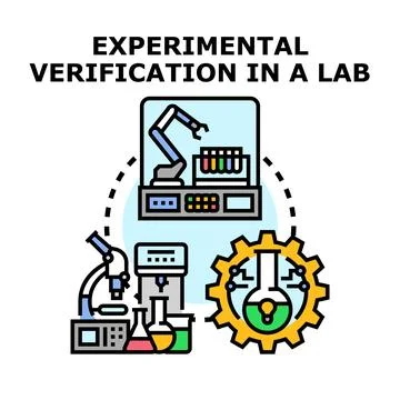 Experimental verification process in a laboratory setting Stock Illustration