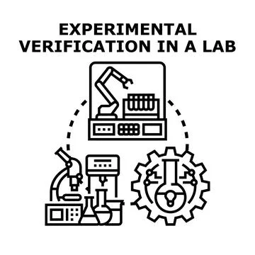 Experimental verification process in a laboratory setting Stock Illustration