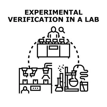 Experimental verification process in a scientific laboratory Stock Illustration