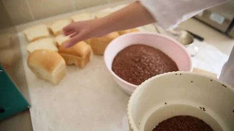 Experiments with bread Stock Footage 84324150