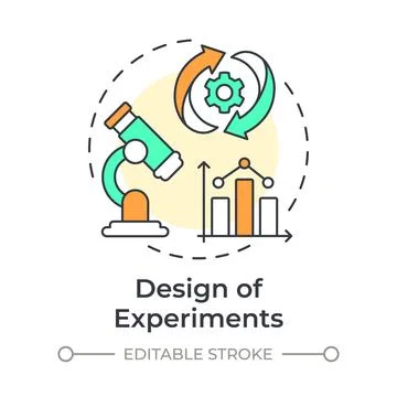 Experiments design multi color concept icon Illustrazione stock