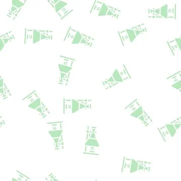 Experiments in laboratory tool glyph vector seamless pattern Stock Illustration