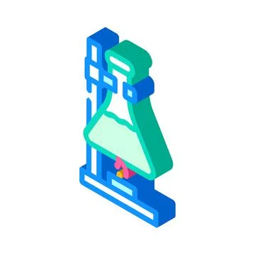Experiments in laboratory tool isometric icon vector illustration Ilustración de archivo
