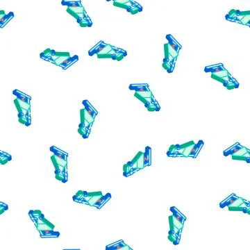 Experiments in laboratory tool isometric icon seamless pattern Ilustración de archivo