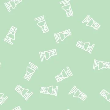 Experiments in laboratory tool line vector seamless pattern Stock Illustration