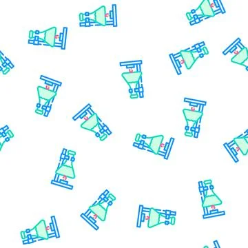 Experiments in laboratory tool vector seamless pattern 库存插图
