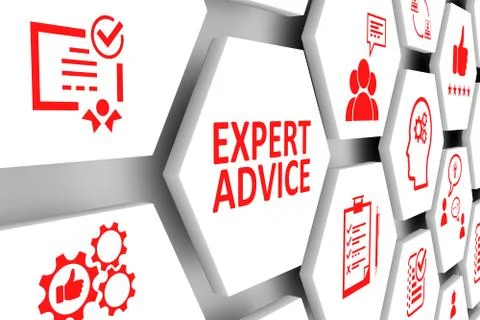 EXPERT ADVICE concept cell background 3d illustration Stock Illustration