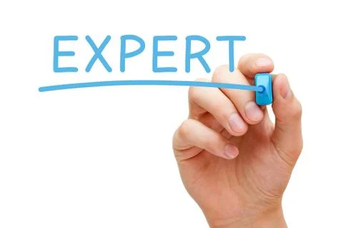 Expert Blue Marker Stockfoto's