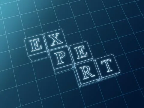 Expert blueprint Stock Illustration