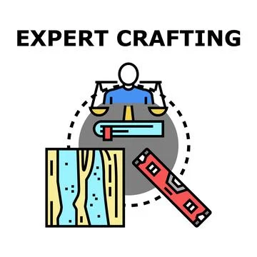Expert crafting skills ensuring quality and precise measurement Ilustración de archivo