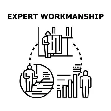 Expert craftsmanship and skillful professional work development 스톡 일러스트