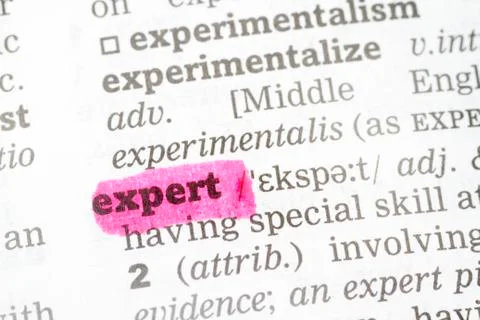 Expert Dictionary Definition Stock Photos