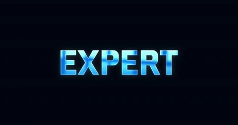Expert. Electric lightning word. Text Animation Stock Footage 138120350
