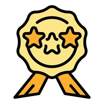 Expert emblem icon vector flat Stock Illustration
