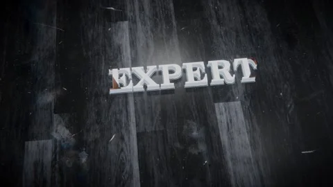 Expert - extruded text video animation Vídeo Stock 218370468