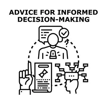 Expert giving advice for informed decision making Stock Illustration