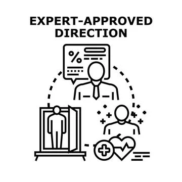 Expert giving professional advice and making important decisions Stock Illustration