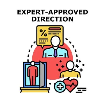 Expert giving professional advice and making important decisions Stock Illustration