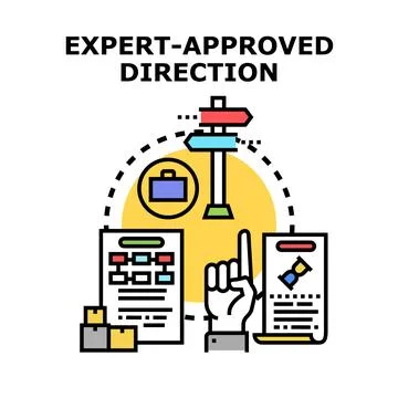 Expert guidance defining business development strategy direction Illustration
