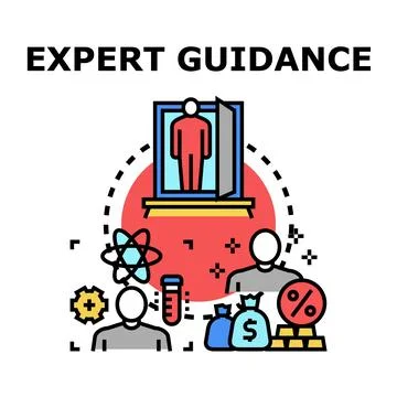 Expert guidance navigating complex business and financial decisions Stock Illustration