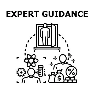 Expert guidance navigating complex business and financial decisions Stock Illustration