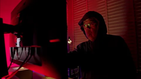 An expert hacker is decrypting data Stock Footage 317879251