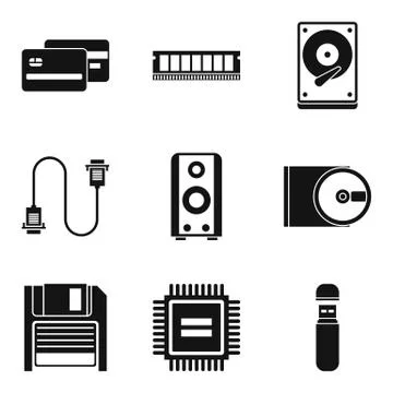 Expert icons set, simple style 스톡 일러스트