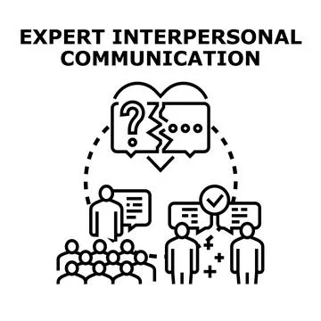 Expert interpersonal communication building effective business relationships Ilustración de archivo