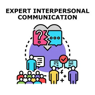 Expert interpersonal communication building effective business relationships Ilustración de archivo