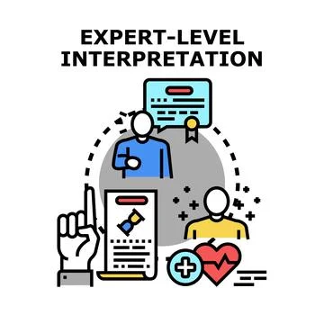 Expert interpretation of medical data and health analysis Stock Illustration